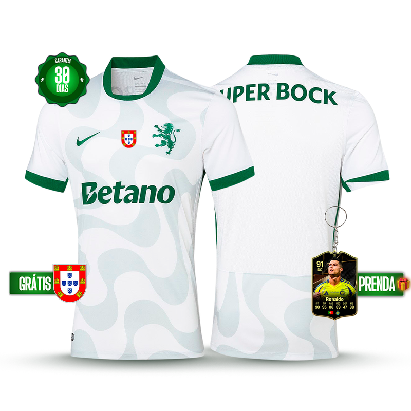 Camisola Sporting Alternativa Branca 2025/26 - LANÇAMENTO! 🔥💚