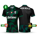 Camisola Sporting Alternativa Preta 2025/26 - LANÇAMENTO! 🔥💚