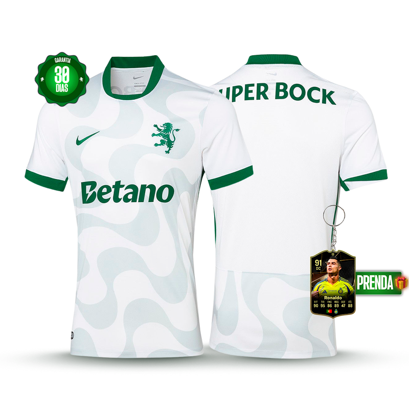 Camisola Sporting Alternativa Branca 2025/26 - LANÇAMENTO! 🔥💚