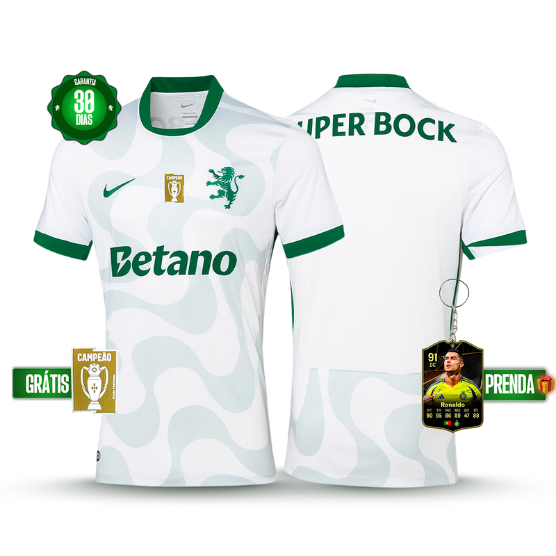 Camisola Sporting Alternativa Branca 2025/26 - LANÇAMENTO! 🔥💚