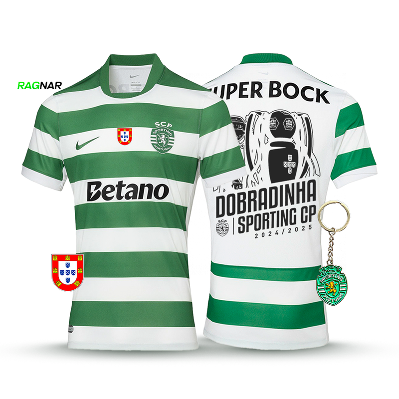 Camisola Sporting Principal DOBRADINHA 2025/26 - LANÇAMENTO! 🦁🏆🏆