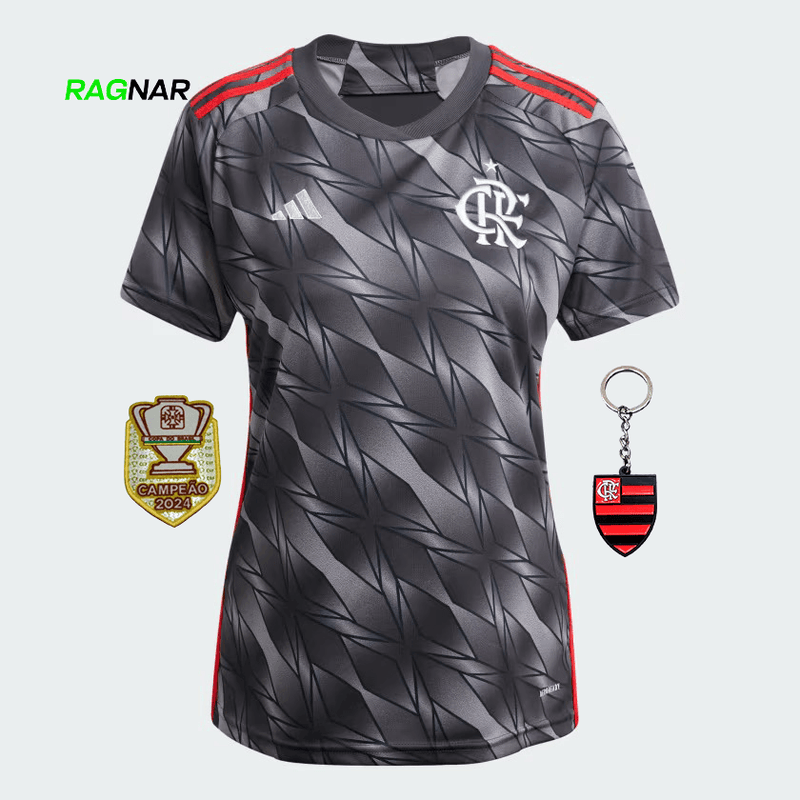 Camisa Feminina Flamengo III 2024-25 - LANÇAMENTO E ÚLTIMAS UNIDADES! ❤️🖤
