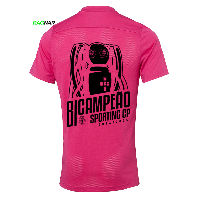 Camisola Sporting Outubro Rosa BICAMPEÃO 2024/25 - MODELO EXCLUSIVO! 🦁🏆