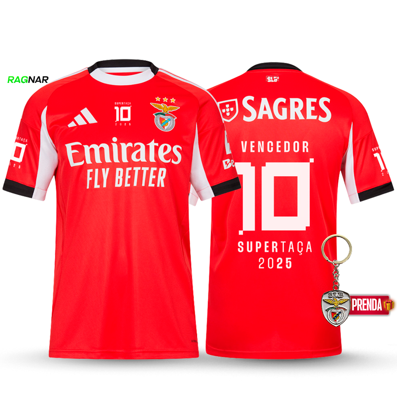 Camisola Benfica Principal Vencedor Supertaça 2025 - MODELO EXCLUSIVO! 🔥🦅