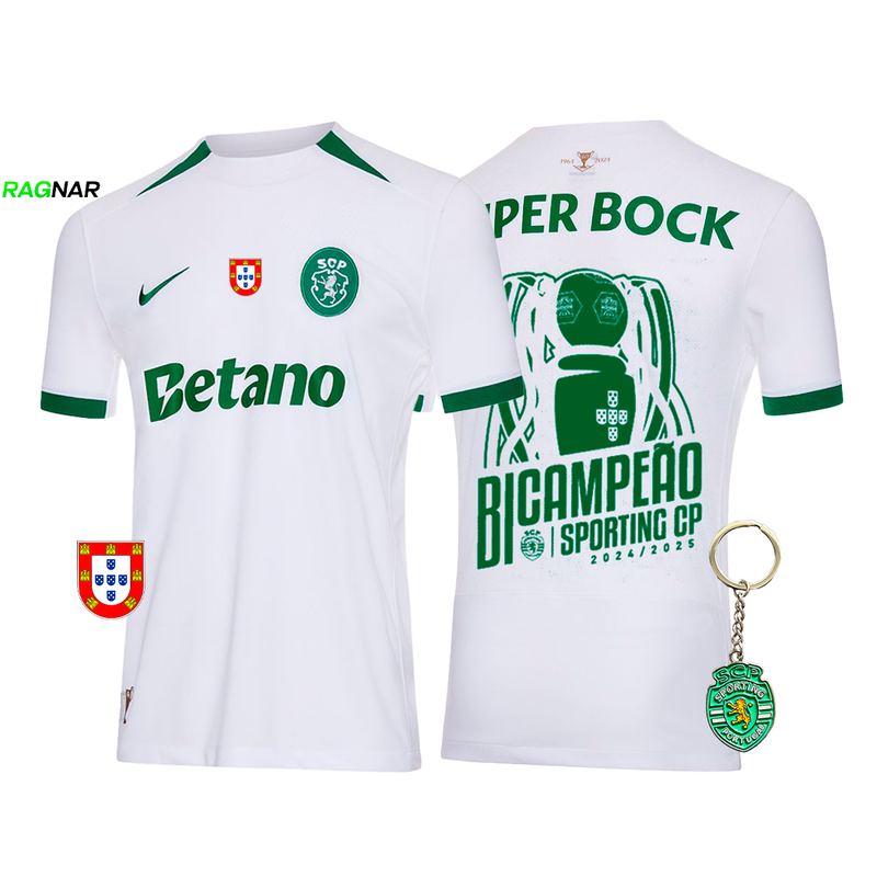 Camisola Sporting Alternativa BICAMPEÃO 2024/25 - MODELO EXCLUSIVO! 🦁🏆